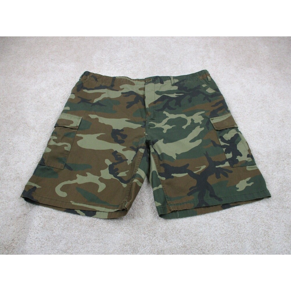 Rothco BDU Shorts Mens 2XL XXL Green Camo Cargo Woodland Camouflage Military